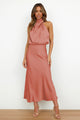 Halter Evening Dress Dresses in Light Green - View 6 | Bellmere