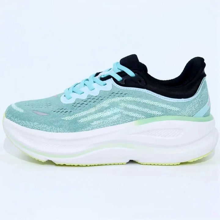 Women's Mesh Knit Sneakers, Chunky Midsole Lace-Up Trainers