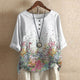 Women's Retro-Inspired Cotton Blend Blouse in Green - View 7 | Bellmere