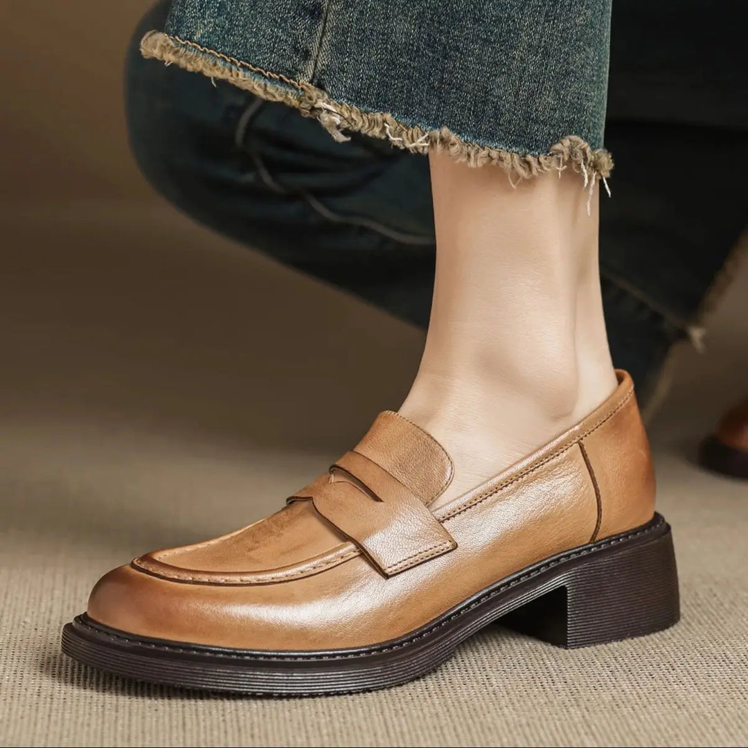 Amelia | Leather-Style T-Strap Shoes