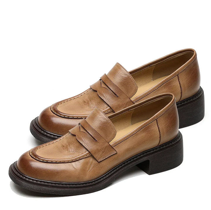 Amelia | Leather-Style T-Strap Shoes