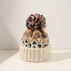 Women's Snowflake Pom Beanie in Black - View 3 | Bellmere
