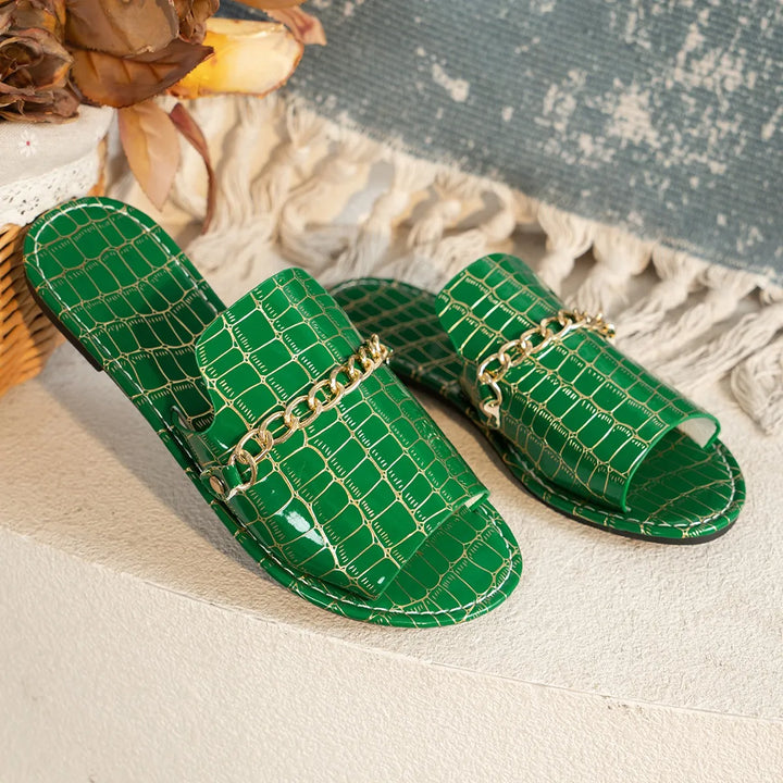 Tansy | Women's Sophia Croc Skin Sandals
