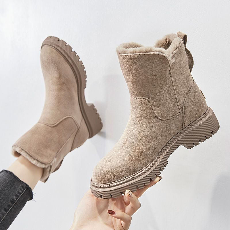 Women's CozyFit Ankle Boots in Beige - View 3 | Bellmere