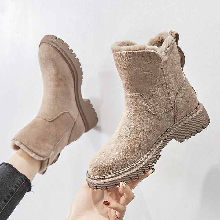 Women's CozyFit Ankle Boots in Beige - View 3 | Bellmere