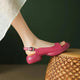 Faiza | Women's Ava Platform Sandals – Women’s Low Heel Open-Toe Slip-Ons