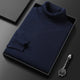 Ribbed turtleneck sweater with long sleeves and matching cuffs