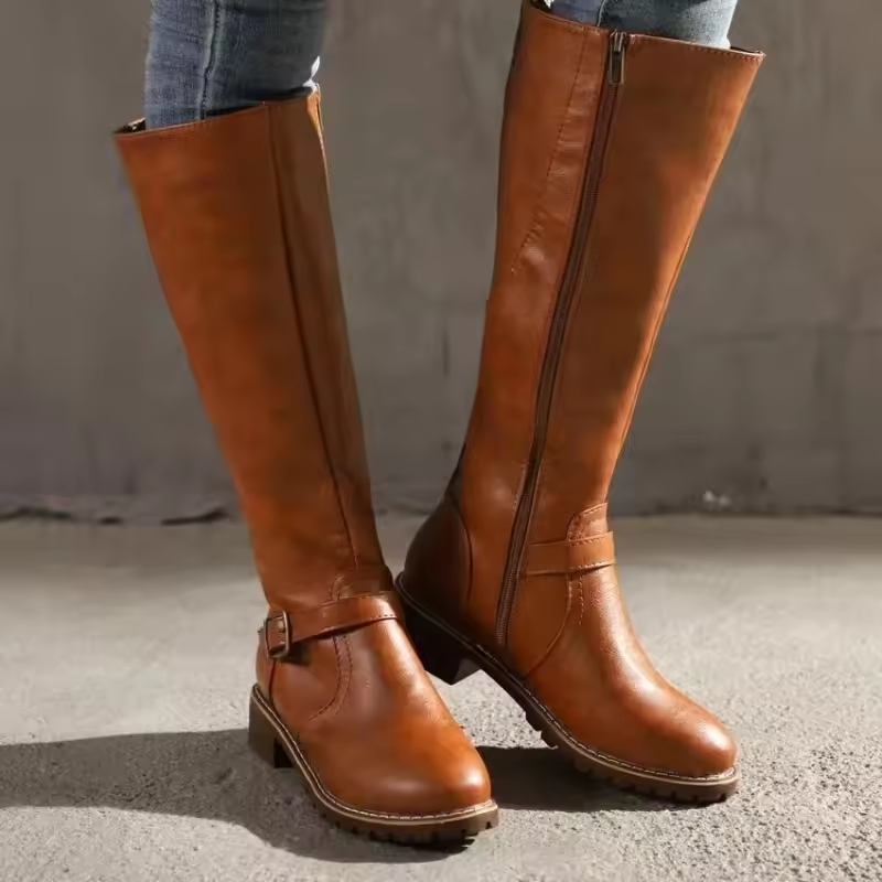 Women's Knee High Boots in Black - View 4 | Bellmere