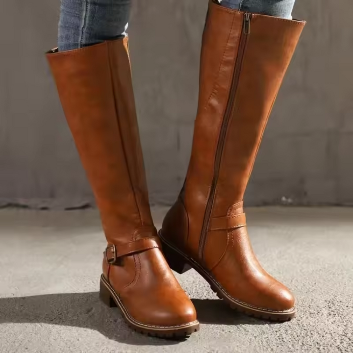 Women's Knee High Boots in Black - View 4 | Bellmere