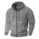 Textured fleece hooded jacket with full zip and front pockets