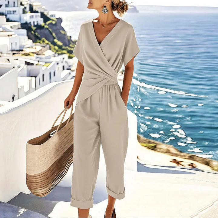 Women's Two-Piece Outfit Set in Apricot | Bellmere