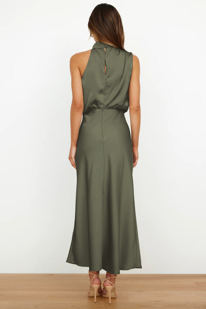 Halter Evening Dress Dresses in Light Green - View 10 | Bellmere