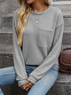Women's casual crew neck sweatshirt with long sleeves