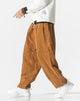 Relaxed corduroy trousers with drawstring waist