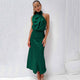 Halter Evening Dress Dresses in Light Green - View 13 | Bellmere