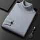Ribbed turtleneck sweater with long sleeves and matching cuffs