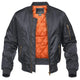 Men's quilted bomber jacket with stand collar, long sleeves and zip pockets