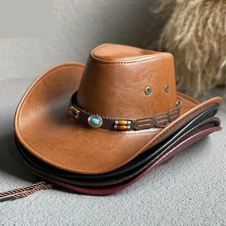 Vintage Cowboy Hat with Adjustable Fit in Khaki | Bellmere