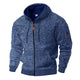 Textured fleece hooded jacket with full zip and front pockets