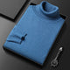 Ribbed turtleneck sweater with long sleeves and matching cuffs