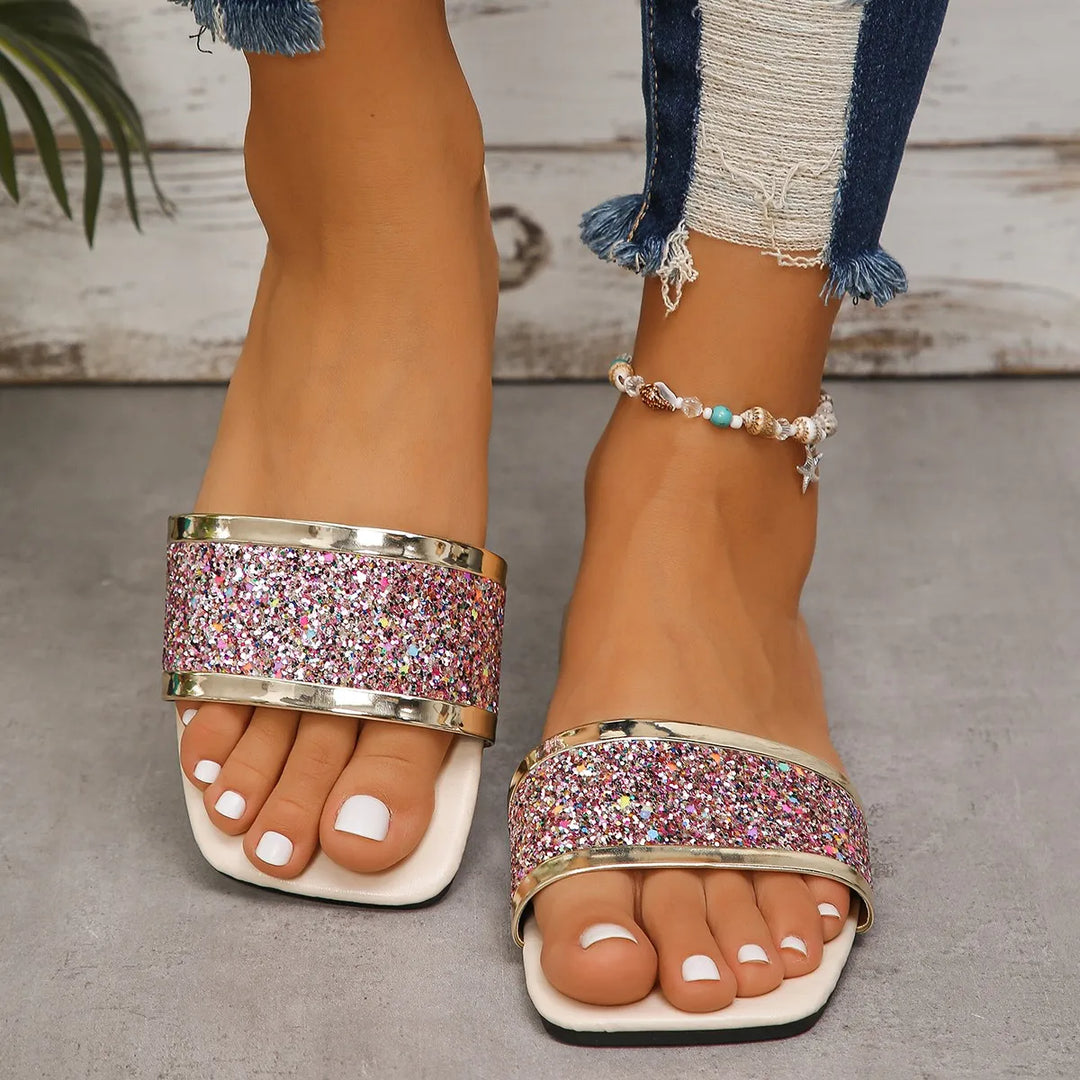 Belen | Women's Glitter Charm Sandals