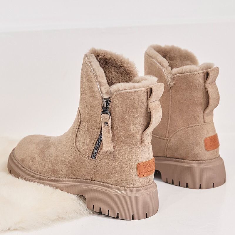 Women's CozyFit Ankle Boots in Beige | Bellmere