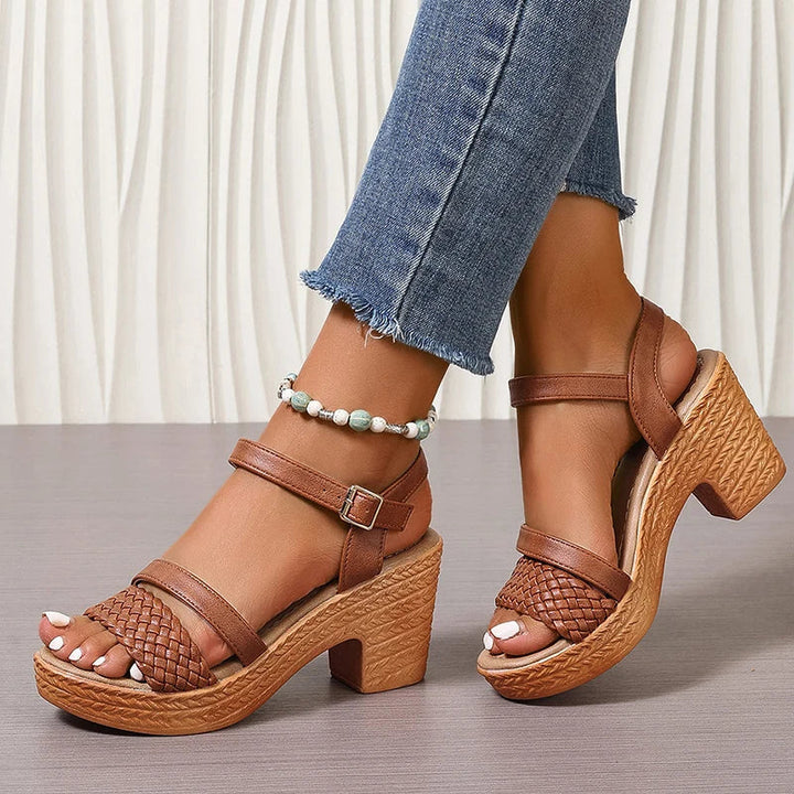 Mina | Women's Woven Platform Sandals