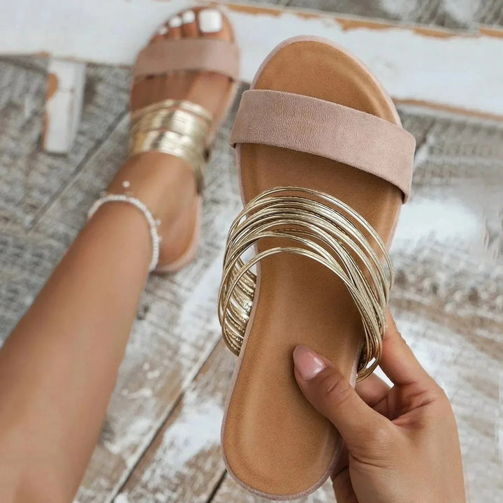 Women's Slip-On Sandals in Onyx Black - View 4 | Bellmere