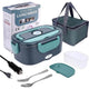 1.5L electric lunch box food warmer with carry bag, utensils and power cables