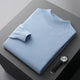 Plain crew neck knit pullover with long sleeves and ribbed trims