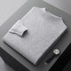 Plain crew neck knit pullover with long sleeves and ribbed trims