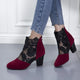 Women's Lace Mesh High Heel Boots in Apricot - View 3 | Bellmere