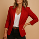 Women's tailored slim fit blazer with notched lapels