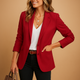 Women's tailored slim fit blazer with notched lapels