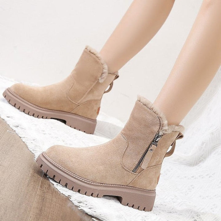Women's CozyFit Ankle Boots in Beige - View 5 | Bellmere