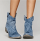 Women's casual ankle boots with round toe and low heel