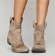 Women's casual ankle boots with round toe and low heel
