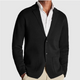 Knitted sweater jacket with high neck zip front and pockets