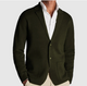 Knitted sweater jacket with high neck zip front and pockets