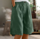 Women's Comfort Shorts in Army Green - View 9 | Bellmere