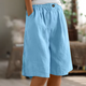 Women's Comfort Shorts in Army Green - View 7 | Bellmere