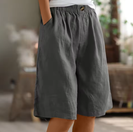 Women's Comfort Shorts in Army Green - View 2 | Bellmere