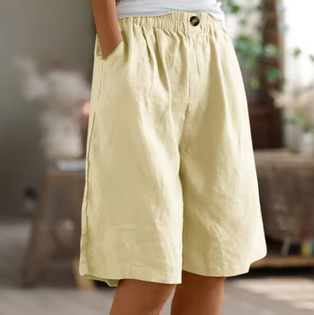 Women's Comfort Shorts in Army Green - View 3 | Bellmere