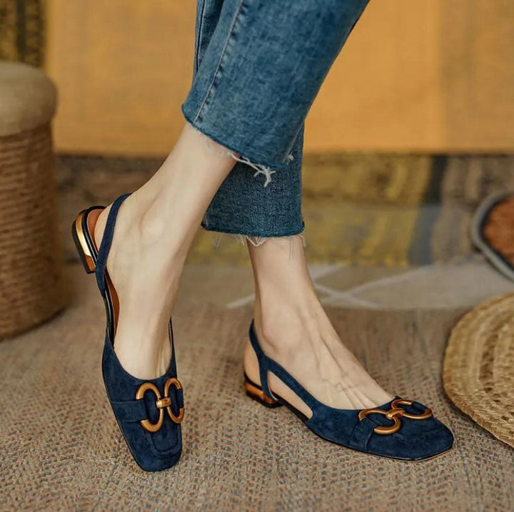 Virginia Comfortable Women's Sandals Sandali Ortopedici in Dark Blue | Bellmere