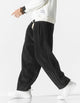 Relaxed corduroy trousers with drawstring waist