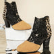 Women's Lace Mesh High Heel Boots in Apricot - View 4 | Bellmere
