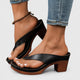 Arina | Women's Block Heel Thong Sandals Ankle Strap