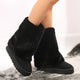 Women's Fur-Lined Winter Boots in Brown - View 2 | Bellmere