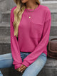 Women's casual crew neck sweatshirt with long sleeves
