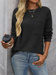 Women's casual crew neck sweatshirt with long sleeves